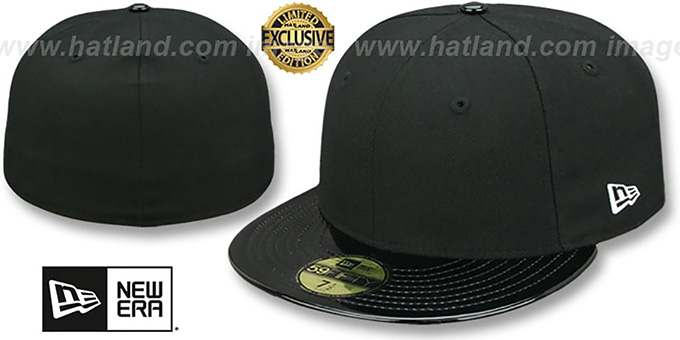 New Era '59FIFTY-BLANK PATENT VIZA' Black Fitted Hat