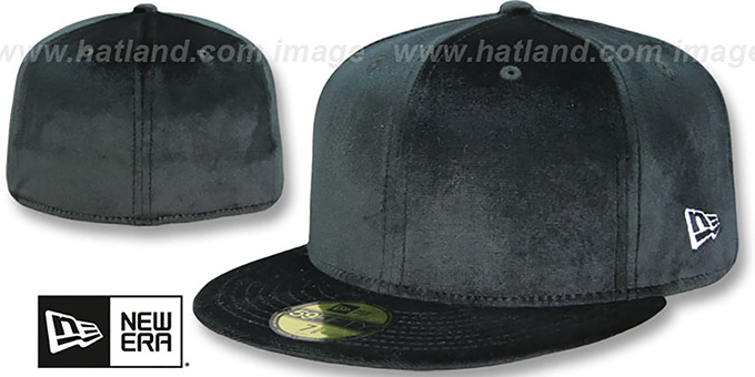 New Era '59FIFTY-BLANK VELOUR' Black Fitted Hat