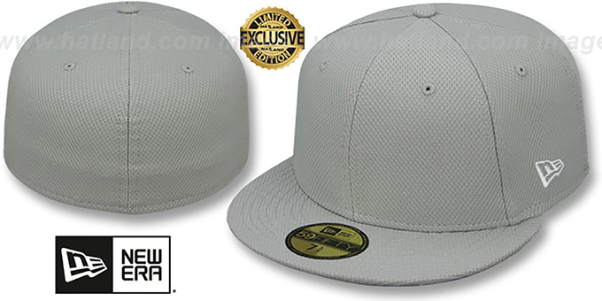 New Era 'DIAMOND TECH 59FIFTY-BLANK' Light Grey Fitted Hat