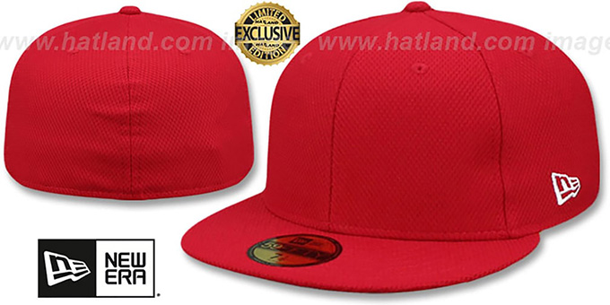 New Era 'DIAMOND TECH 59FIFTY-BLANK' Red Fitted Hat