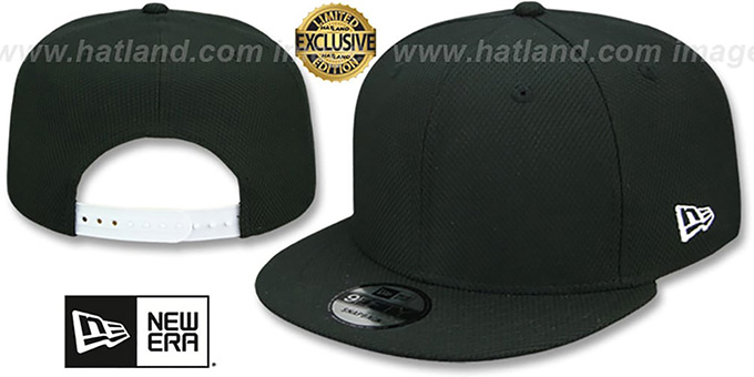 New Era 'DIAMOND TECH BLANK SNAPBACK' Black Adjustable Hat