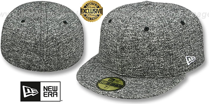 New Era 'FRENCH TERRY BLANK' Heather Black Fitted Hat