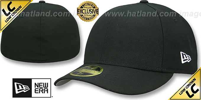 New Era LOW-CROWN 59FIFTY-BLANK Black Fitted Hat at hatland.com