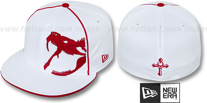 New Era 'RATTLER PIPING' White-Red Fitted Hat