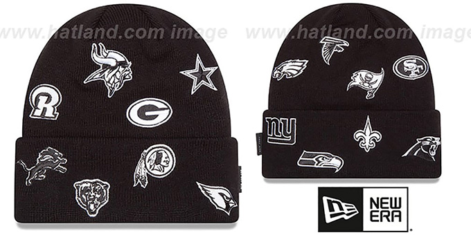 NFL 'NFC TOTAL LOGO' Black Knit Beanie Hat by New Era