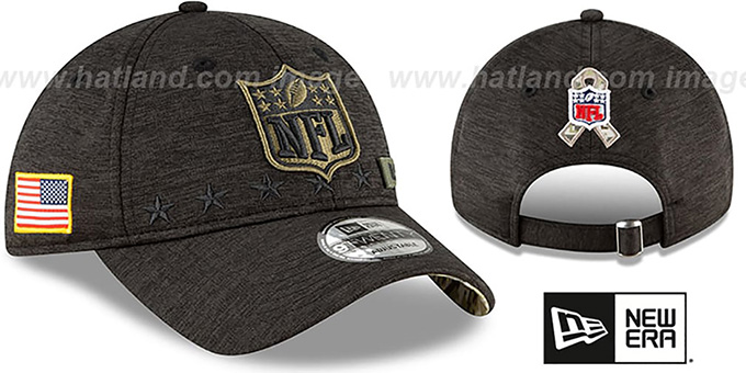 NFL Shield '2020 SALUTE-TO-SERVICE STRAPBACK' ST Black Hat by New Era