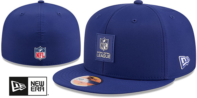 NFL Shield '2025 HOT WEATHER NFL SIDELINE' Royal Fitted Hat by New Era