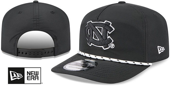 North Carolina '1920 ROPE SNAPBACK' Black-White  Hat by New Era