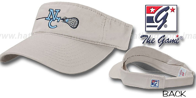 North Carolina 'LACROSSE' Visor by the Game - stone
