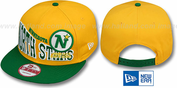 North Stars 'STOKED SNAPBACK' Gold-Green Hat by New Era