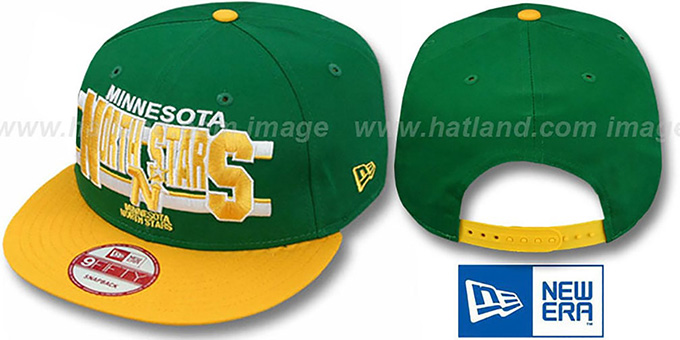 North Stars 'WORDSTRIPE SNAPBACK' Green-Gold Hat by New Era