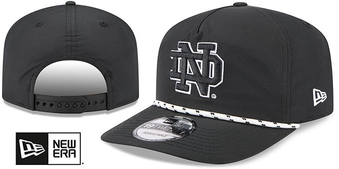 Notre Dame '1920 ROPE SNAPBACK' Black-White  Hat by New Era