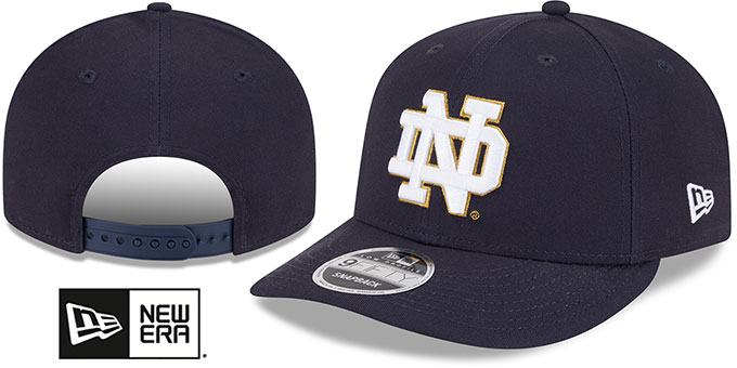 Notre Dame 'LOW-CROWN TEAM-BASIC SNAPBACK' Navy Hat by New Era