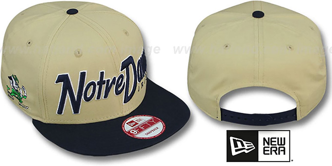 Notre Dame 'SNAP-IT-BACK SNAPBACK' Gold-Navy Hat by New Era
