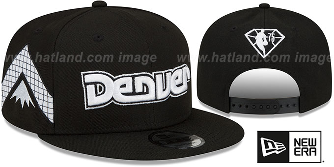Nuggets 'DIAMOND 75 CITY-SERIES SNAPBACK' Black-White Hat by New Era