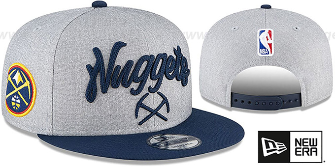 Nuggets 'ROPE STITCH DRAFT SNAPBACK' Grey-Navy Hat by New Era