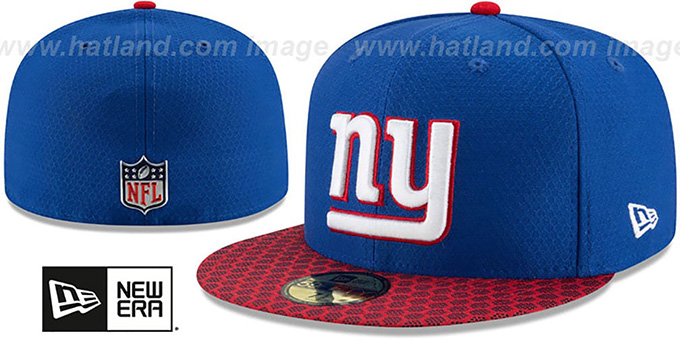 NY Giants 'HONEYCOMB STADIUM' Royal Fitted Hat by New Era
