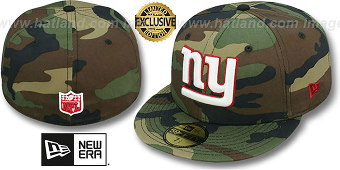 NY Giants 'NFL TEAM-BASIC' Army Camo Fitted Hat by New Era