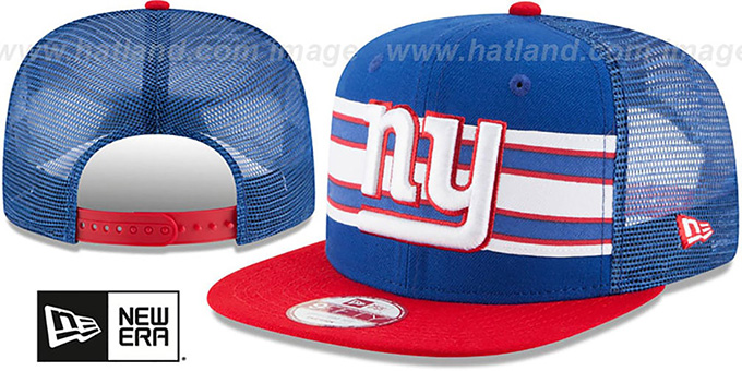 NY Giants 'THROWBACK-STRIPE SNAPBACK' Royal-Red Hat by New Era