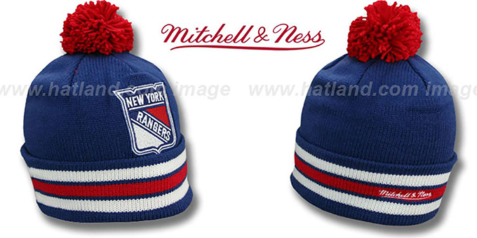 NY Rangers 'XL-LOGO BEANIE' Navy by Mitchell and Ness