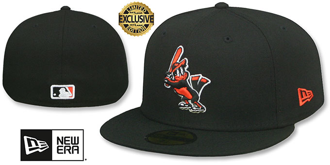 Orioles '2002 BATTER BIRD' Black Fitted Hat by New Era