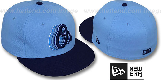 Orioles '2T ALT SCRIBBLE FADE' Sky-Navy Fitted Hat by New Era