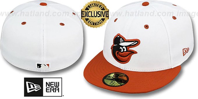Orioles '2T-FASHION' White-Burnt Orange Fitted Hat by New Era