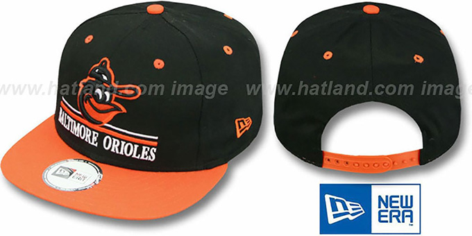 Orioles COOP 'UNDERLINE SNAPBACK' Black-Orange Hat by New Era