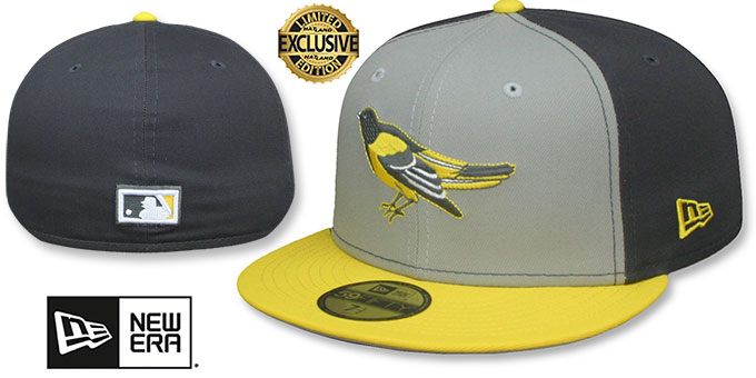 Orioles 'GREY TONE' Grey-Charcoal-Yellow Fitted Hat by New Era