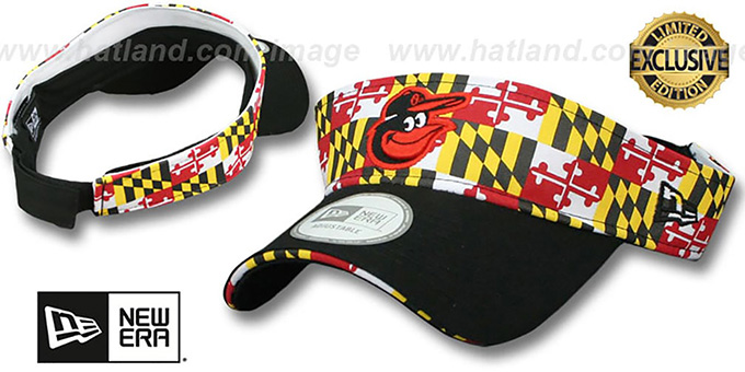 Orioles 'MARYLAND FLAG VISOR' Flag-Black by New Era