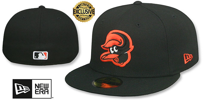 Orioles 'UPSIDE DOWN TEAM-BASIC' Black Fitted Hat by New Era