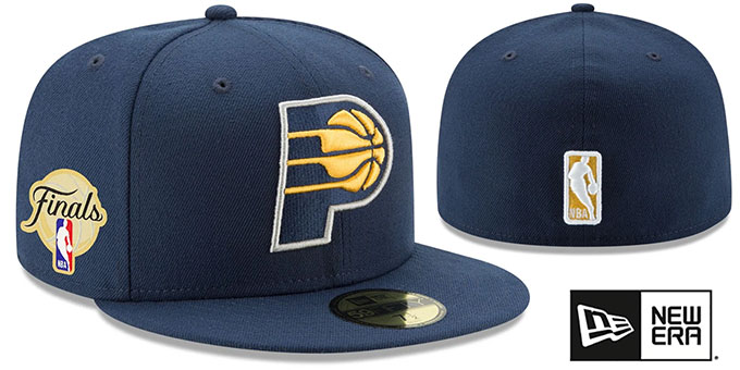 Pacers '2025 FINALS' Navy Fitted Hat by New Era