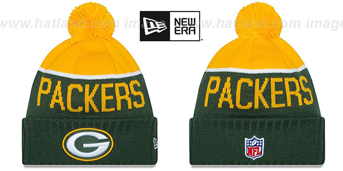 Packers '2015 STADIUM' Green-Gold Knit Beanie Hat by New Era
