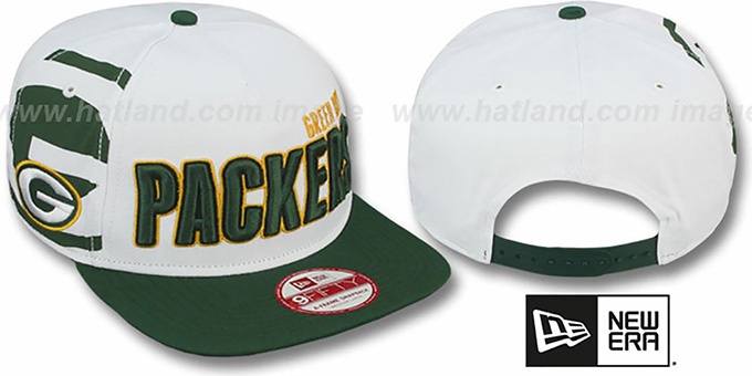 Packers 'BIGSIDE A-FRAME SNAPBACK' White-Green Hat by New Era