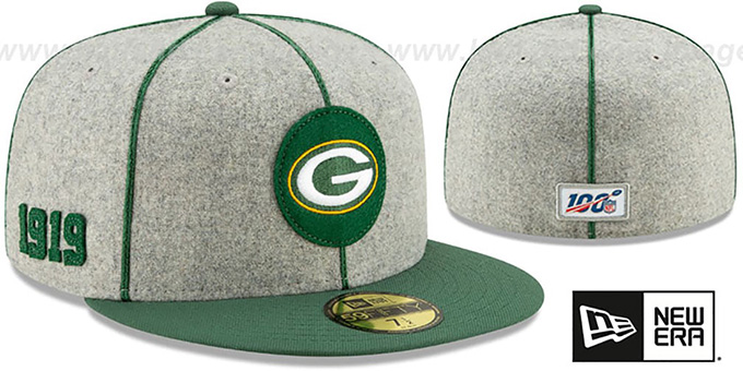Packers 'ONFIELD SIDELINE HOME' Grey-Green Fitted Hat by New Era