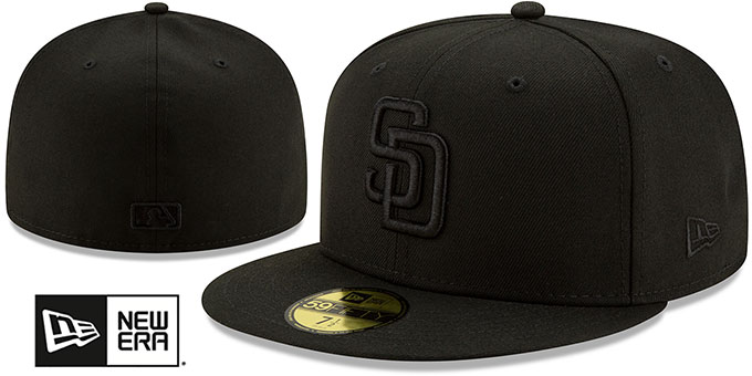 Padres 'BLACKOUT' Fitted Hat by New Era