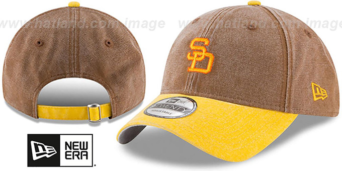 Padres 'GW COOP RUGGED CANVAS STRAPBACK' Brown-Gold Hat by New Era