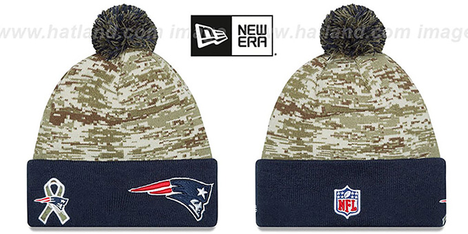 Patriots '2015 SALUTE-TO-SERVICE' Knit Beanie Hat by New Era