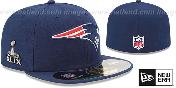 SUPER BOWL XLIX ONFIELD Navy Fitted Hat