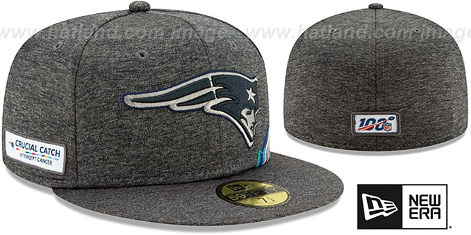 Patriots 'ONFIELD CRUCIAL CATCH' Grey Fitted Hat by New Era