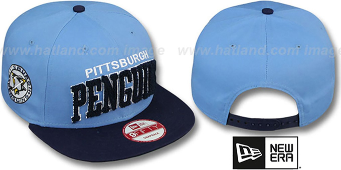 Penguins 'CHENILLE-ARCH SNAPBACK' Sky-Navy Hat by New Era