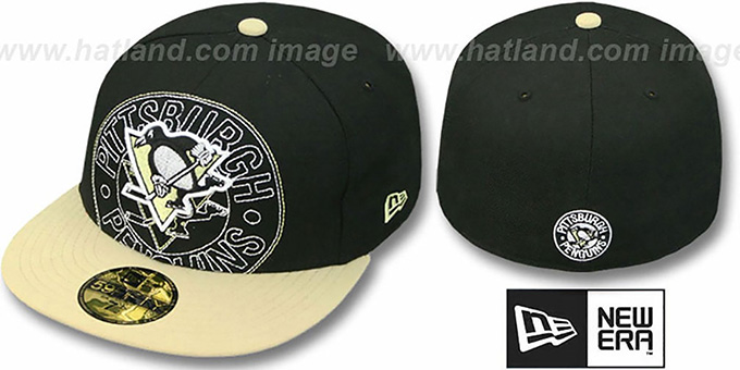 Penguins 'NEW MIXIN' Black-Gold Fitted Hat by New Era