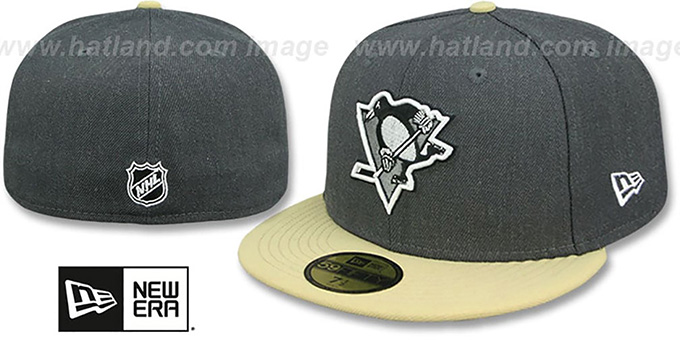Penguins 'SHADER MELT-2' Grey-Gold Fitted Hat by New Era