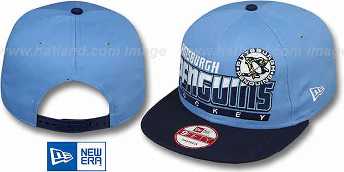 Penguins 'SLICE-N-DICE SNAPBACK' Sky-Navy Hat by New Era