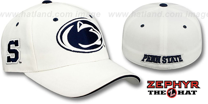 Penn State 'TRIPLE THREAT' White Fitted Hat by Zephyr
