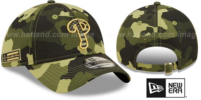 Phillies 2022 ARMED FORCES 'STARS N STRIPES STRAPBACK' Hat by New Era