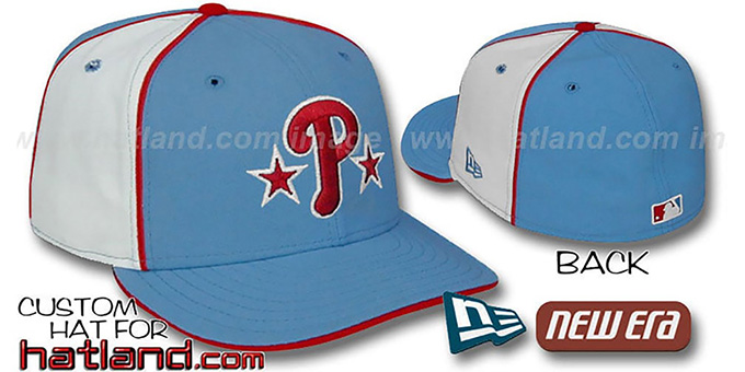 Phillies BP 'PINWHEEL-2' Columbia-White Fitted Hat
