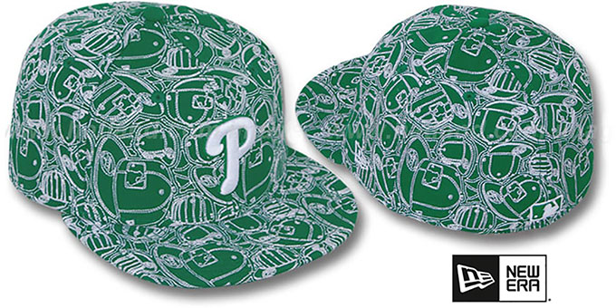 Phillies 'CHAOS PUFFY' Kelly-White Fitted Hat by New Era