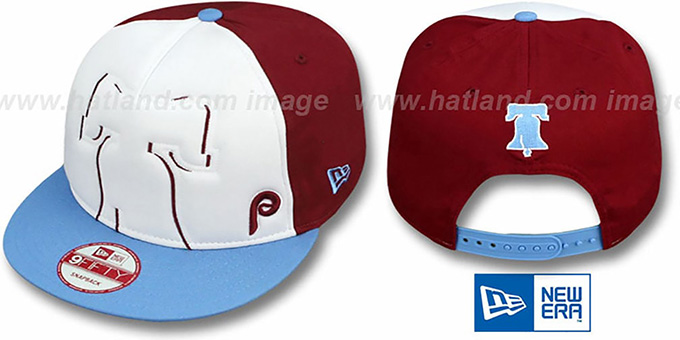 Phillies COOP 'POPLA-FOAM SNAPBACK' White-Burgundy-Sky Hat by New Era
