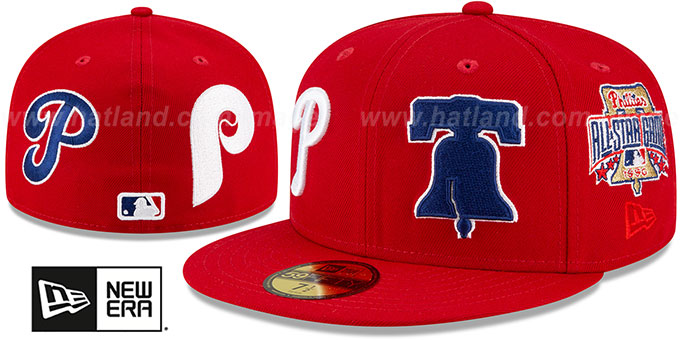 Philadelphia Phillies EVOLUTION-PATCHES Red Fitted Hat